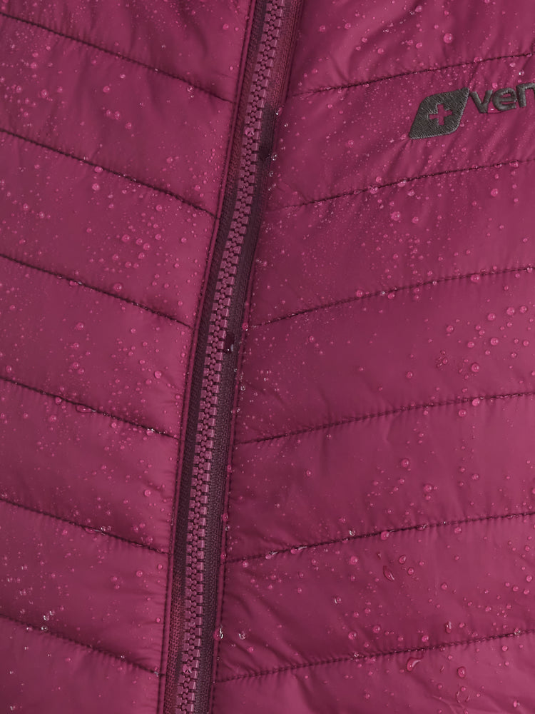 Women's 13W Heated Puffer Vest with HeatSync  - Plum