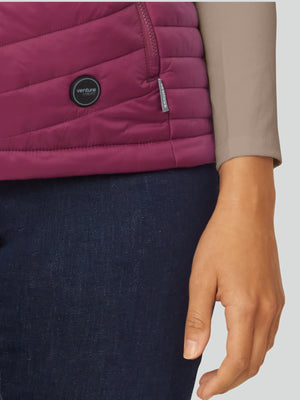 Women's 13W Heated Puffer Vest with HeatSync  - Plum