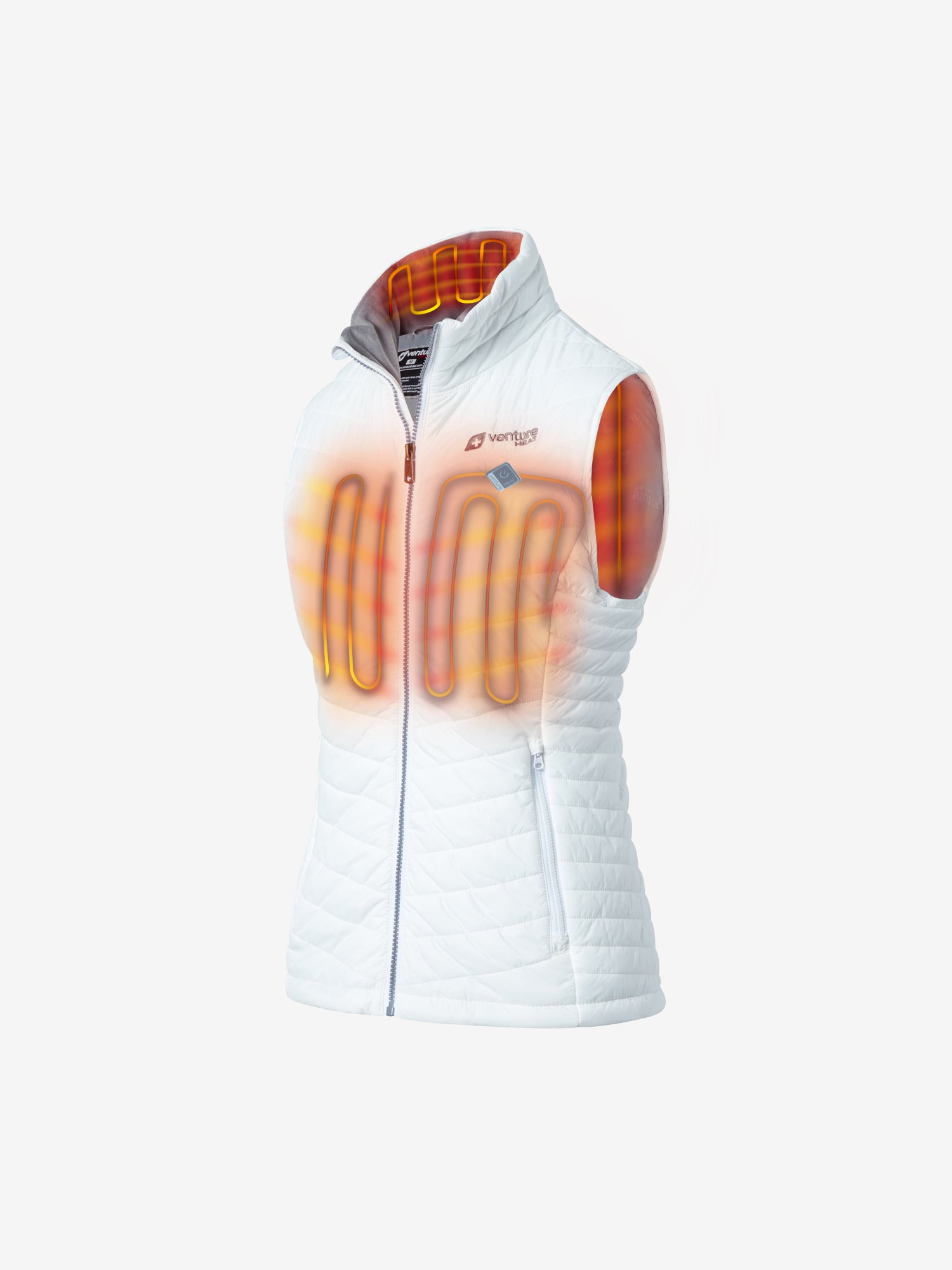 Women's Heated Puffer Vest - White – Venture Heat